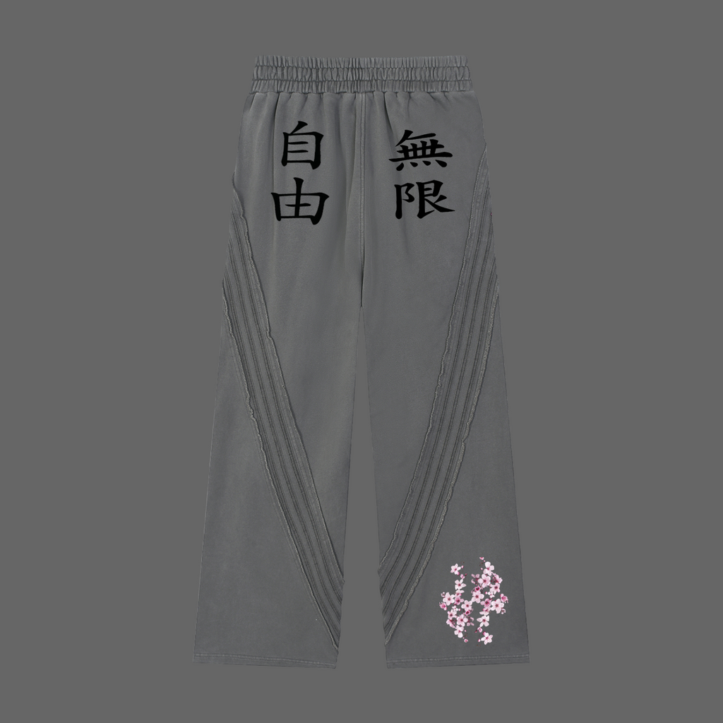 100% cotton. FREEDOM.limitless japenese style sweatpants.