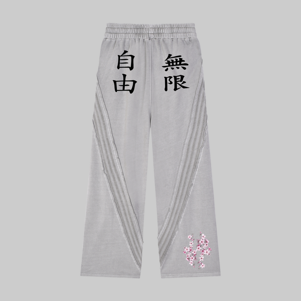 100% cotton. FREEDOM.limitless japenese style sweatpants.