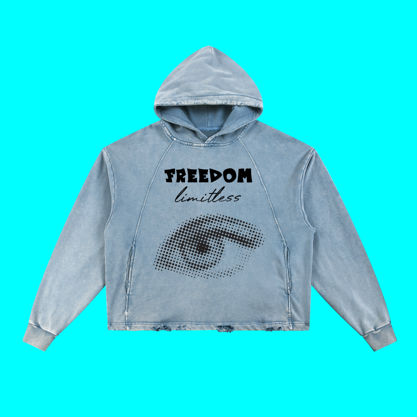90% cotton FREEDOM. Limitless hoodie